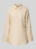 MSCH Copenhagen Linnen blouse met overhemdkraag, model 'Mirilla' Beige