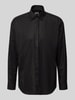 ETERNA Modern fit zakelijk overhemd met knoopsluiting Zwart