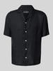 Marc O'Polo Regular Fit Leinenhemd mit Reverskragen Black