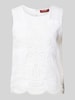 Max Mara Studio Tanktop mit Zierbesatz Modell 'EFESO' Weiss