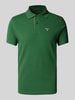 Barbour Slim fit poloshirt met labelstitching Olijfgroen