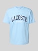 Lacoste T-Shirt mit Label-Print Hellblau