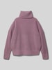 s.Oliver RED LABEL Oversized Rollkragenpullover aus weichem Ripp Mauve