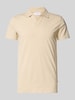 Lindbergh Poloshirt mit V-Ausschnitt Sand