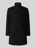 bugatti Kurzmantel mit Stehkragen und Knopfleiste Black