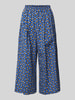 Weekend Max Mara Wide leg stoffen broek met platte plooien, model 'VIRGIN' Donkerblauw