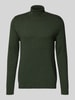 SELECTED HOMME Regular fit gebreide pullover van puur katoen, model 'BERG' Olijfgroen gemêleerd