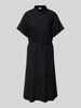 Vila Hemdblusenkleid aus Viskose mit Taillenband Modell 'Viragna' Black