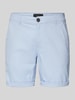 Blend Regular Fit Leinenshorts im unifarbenen Design Hellblau