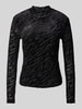 Only Langarmshirt mit Animal-Muster aus Mesh Modell 'ELIANA' Black