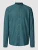 MCNEAL Tailored Fit Freizeithemd mit Stehkragen Petrol