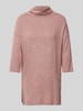 Soyaconcept Longsleeve aus Viskose-Mix mit Rollkragen Modell 'Biara' Rose Melange