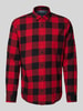 Jack & Jones Freizeithemd mit Knopfleiste Modell 'GINGHAM' Hellrot