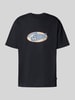 WOODBIRD T-Shirt mit Label-Print Modell 'Baine' Black