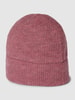 Christian Berg Woman Czapka beanie z fakturowanym wzorem z efektem prążkowania Oberżynowy