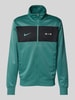 Nike Sweatjacke mit Label-Print Gruen