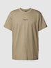 G-Star Raw T-Shirt mit Label-Print Beige