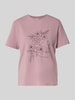 Vila T-shirt met motiefprint, model 'NORA' Rosé