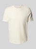 MCNEAL T-Shirt mit geripptem Rundhalsausschnitt Offwhite
