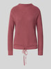 Jake*s Casual Strickpullover mit gerippten Abschlüssen Altrosa