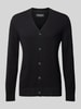 Marc O'Polo Strickjacke mit V-Ausschnitt Black