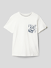 Jack & Jones T-Shirt aus Baumwolle mit Label-Detail Modell 'CRAYON' Offwhite