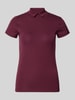Marc Cain Slim Fit T-Shirt mit hochschließendem Polokragen Bordeaux