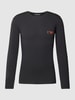 Emporio Armani Longsleeve mit Label-Print Black