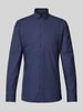 OLYMP No. Six Super slim fit zakelijk overhemd met kentkraag Marineblauw