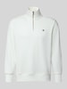 GANT Regular Fit Troyer aus Baumwoll-Mix Offwhite