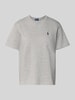 Polo Ralph Lauren T-Shirt mit Label-Stitching Mittelgrau Melange