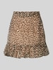 Vero Moda Minirock mit Animal-Print Modell 'SMILLA' Mittelbraun