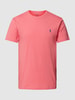 Polo Ralph Lauren T-Shirt mit Label-Stitching Kirschrot