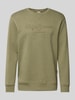 Pepe Jeans Sweatshirt mit Label-Stitching Modell 'Nouvel' Oliv