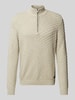 s.Oliver RED LABEL Regular Fit Pullover aus reiner Baumwolle mit Strukturmuster Sand