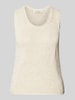 Marc O'Polo Regular Fit Strick Tank Top aus Baumwoll-Mix Ecru