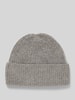 MCNEAL Gebreide muts van kasjmier met brede omslag Lichtgrijs gemêleerd