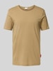 JOOP! Jeans T-Shirt mit geripptem Rundhalsausschnitt Modell 'Cesare' Oliv