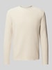 Marc O'Polo Regular Fit Strickpullover aus Bio-Baumwoll-Chenillegarn in glatter Querstrickstruktur Beige