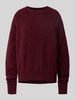 American Vintage Oversized Strickpullover mit gerippten Abschlüssen Modell 'VITOW' Bordeaux Melange