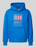 Gant Hoodie mit Label-Print Royal