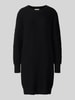 FREE/QUENT Gebreide jurk van viscosemix, model 'Saturn' Zwart