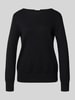 Christian Berg Woman Strickpullover mit U-Boot-Ausschnitt Black