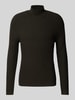 Antony Morato Gebreide pullover met structuurmotief Olijfgroen