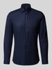 OLYMP No. Six Super slim fit zakelijk overhemd met kentkraag Marineblauw