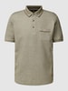 HECHTER PARIS Poloshirt met contraststrepen Olijfgroen