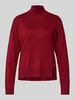 Liu Jo White Strickpullover mit Stehkragen Dunkelrot