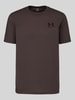 Under Armour Regular Fit Sport-T-Shirt aus Baumwoll-Mix Schlamm