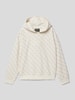 Guess Hoodie met all-over labelprint Steengrijs