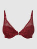 s.Oliver RED LABEL Beha met labeldetail, model 'Amelie' Donkerrood